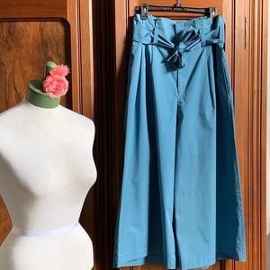 Zara Woman Peacock Blue Palazzo Pants
